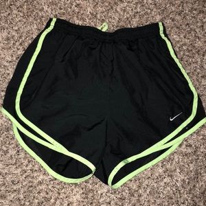 Green and Black Nike Shorts